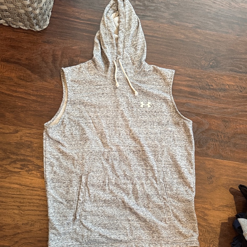 Under Armour Heather Gray Sleeveless Hoodie